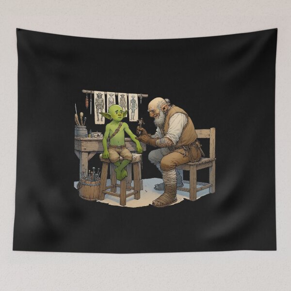 Item preview, Orc Boy Gets His First Tattoo designed and sold by Matthew Kinnersly.