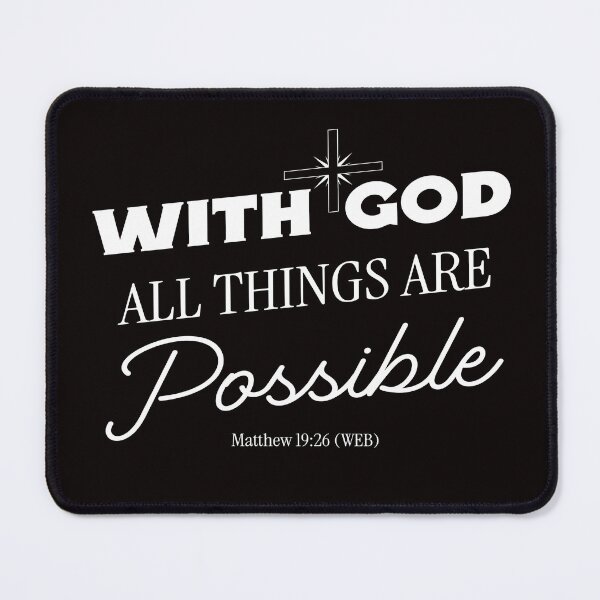 Item preview, With God All Things Are Posssible Matthew 19:26 Bible Verse designed and sold by JR-CreativeZone111.