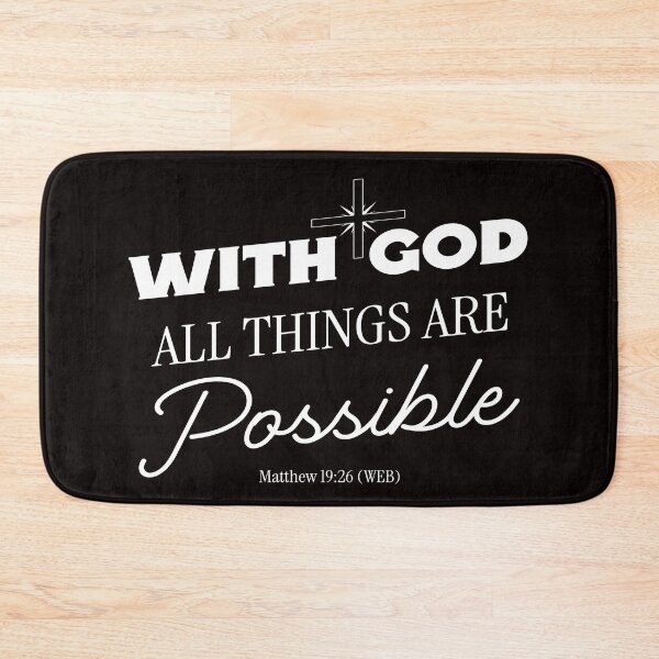 Item preview, With God All Things Are Posssible Matthew 19:26 Bible Verse designed and sold by JR-CreativeZone111.