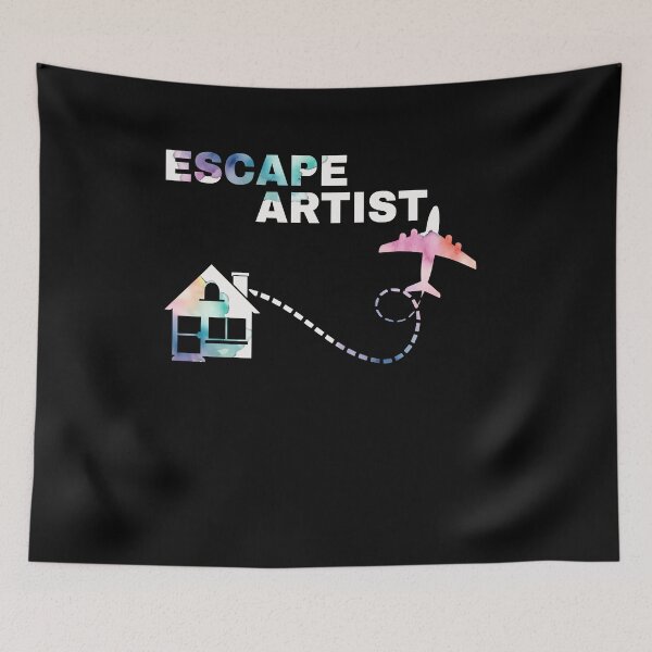 Item preview, Escape Artist Funny Graphic Art House And Plane designed and sold by Dressed For  Duty.