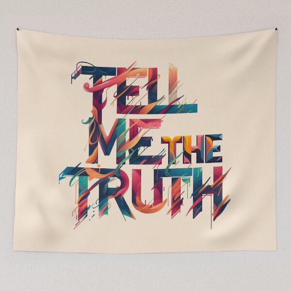 Item preview, Tell Me the Truth, typography designed and sold by maxmaj.