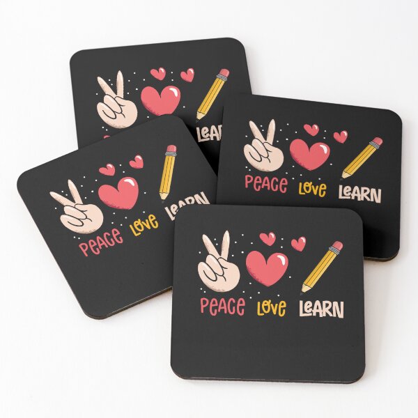 Item preview, Peace Love Learn Funny Teacher Student 100th Days Of School designed and sold by Dressed For  Duty.