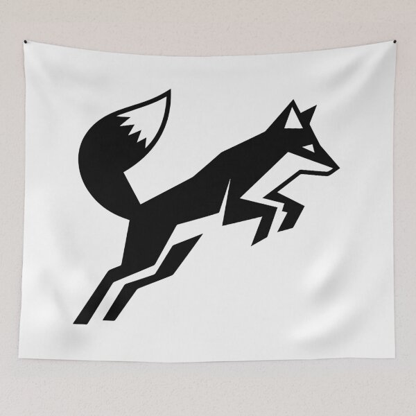 Item preview, Jumping abstract Fox artwork, shapes designed and sold by Blizoura.