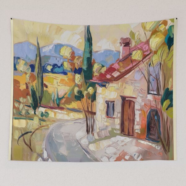 Item preview, French Cobblestone Path – Impressionist Provence Painting designed and sold by CARRAANN.