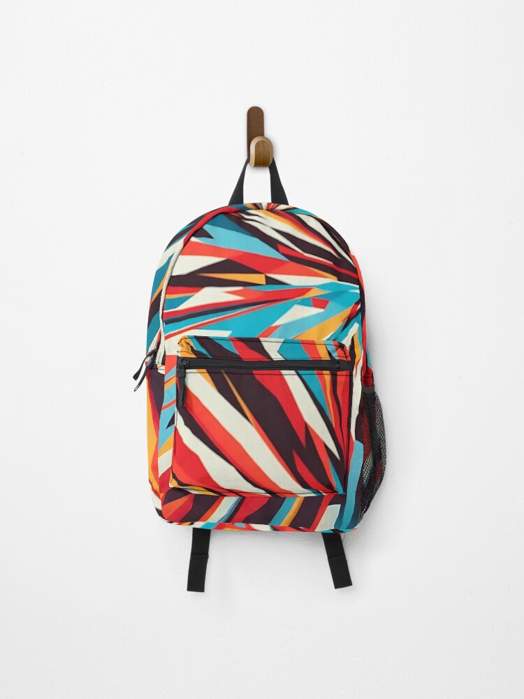 Thumbnail 1 of 3, Backpack, Vibrant Abstract Energy Explosion designed and sold by ThreadandThink.