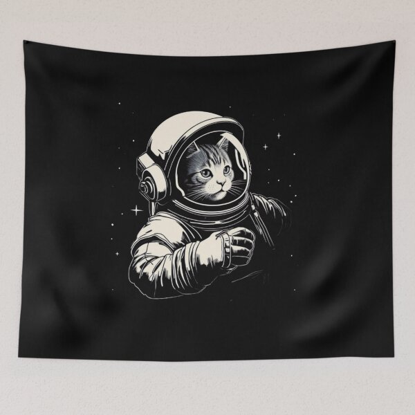 Artikelvorschau, Astronautenkatze, Weltraumkatze entworfen und verkauft von KCLPrints.