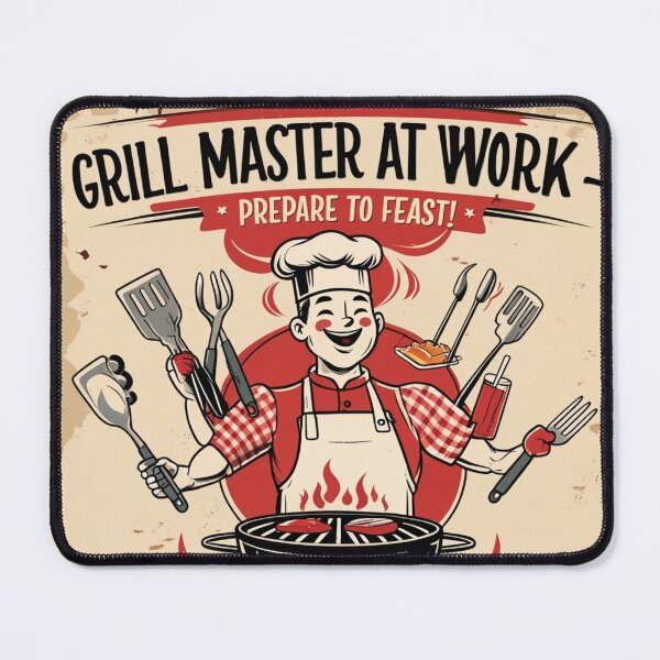 Item preview, Grill King in Action – Feast Awaits! designed and sold by InnovateSpot.