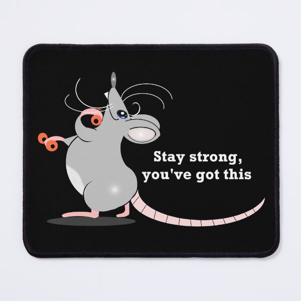 Item preview, A Chunky rat (mouse) Lifting dumbbells to try to lose weight designed and sold by Shirley cute art .