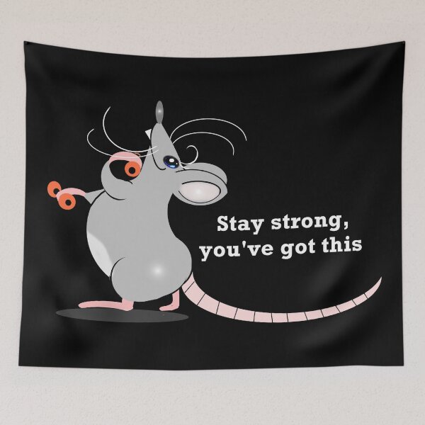 Item preview, A Chunky rat (mouse) Lifting dumbbells to try to lose weight  designed and sold by Shirley cute art .