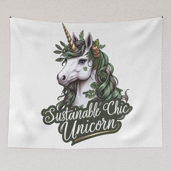 Item preview, Sustainable Chic Unicorn: Eco-Fashion Icon designed and sold by zoughlal.