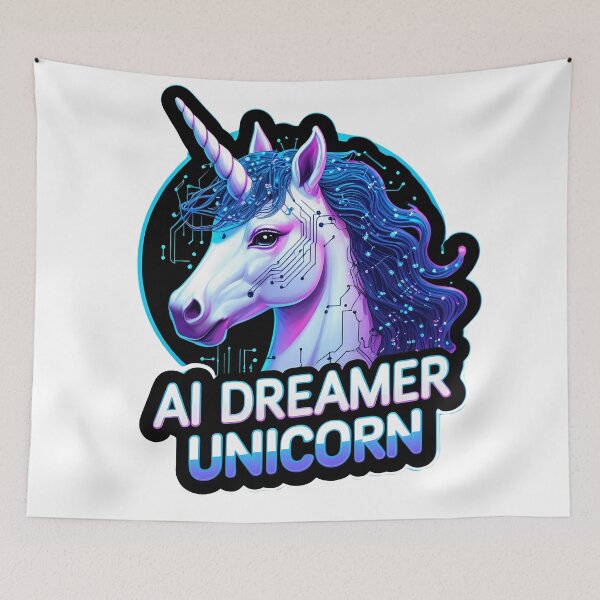 Item preview, AI Dreamer Unicorn: Neural Network Visionary designed and sold by zoughlal.