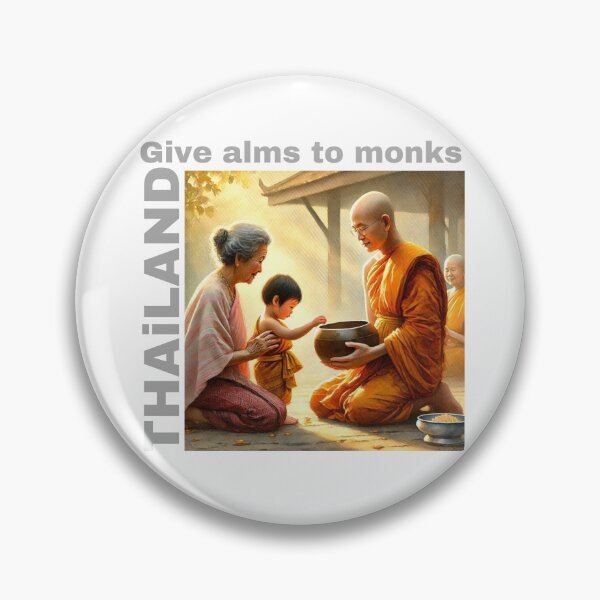 Item preview, Give alms to monks designed and sold by arokya53.