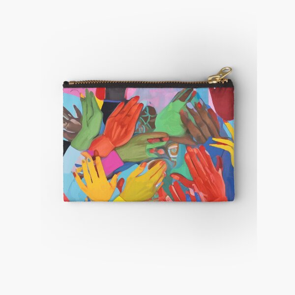 Item preview, A Hand Is All We Need, Abstract Human Face Community, Humanity People Colorful Concept Positivity designed and sold by 83oranges.com.