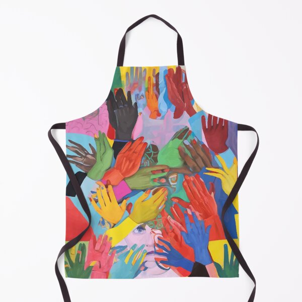 Item preview, A Hand Is All We Need, Abstract Human Face Community, Humanity People Colorful Concept Positivity designed and sold by 83oranges.com.