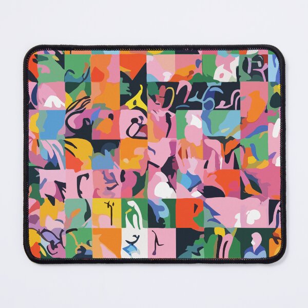 Item preview, Life On a Checkboard, Abstract Maximalism Eclectic Painting, Bohemian Pop of Color Illustration designed and sold by 83oranges.com.