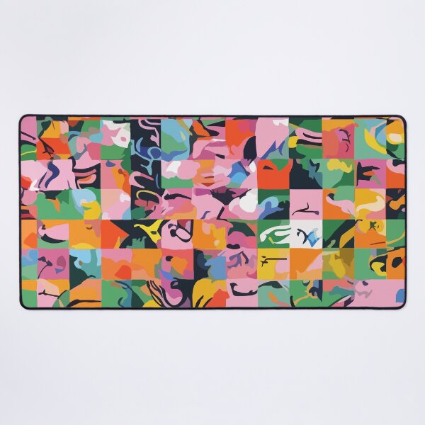 Item preview, Life On a Checkboard, Abstract Maximalism Eclectic Painting, Bohemian Pop of Color Illustration designed and sold by 83oranges.com.