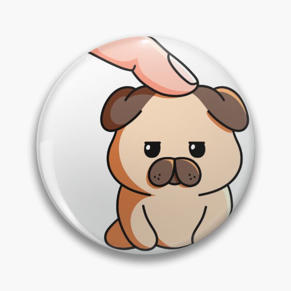 Item preview, Grumpy Pug Head Pat designed and sold by yogiskencing.