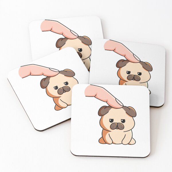 Item preview, Grumpy Pug Head Pat designed and sold by yogiskencing.