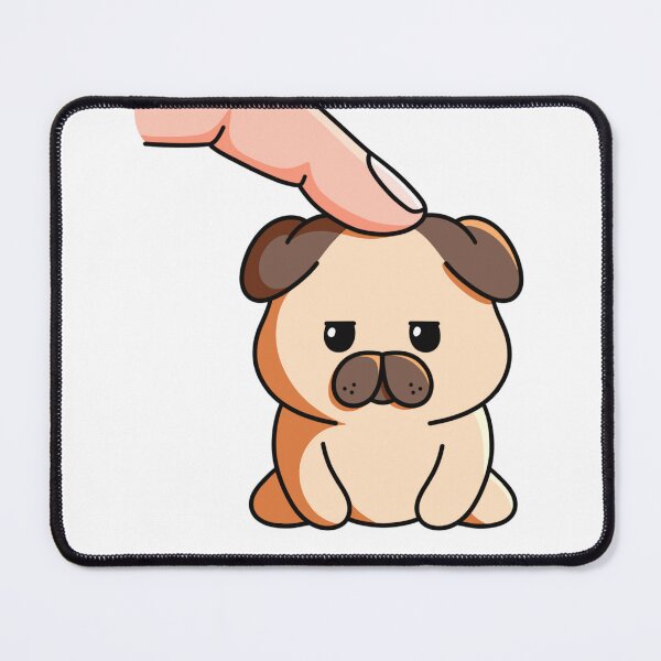 Item preview, Grumpy Pug Head Pat designed and sold by yogiskencing.