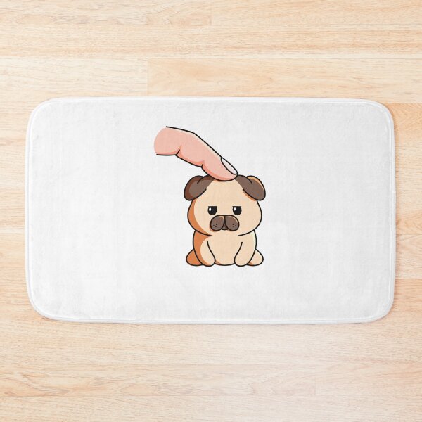 Item preview, Grumpy Pug Head Pat designed and sold by yogiskencing.