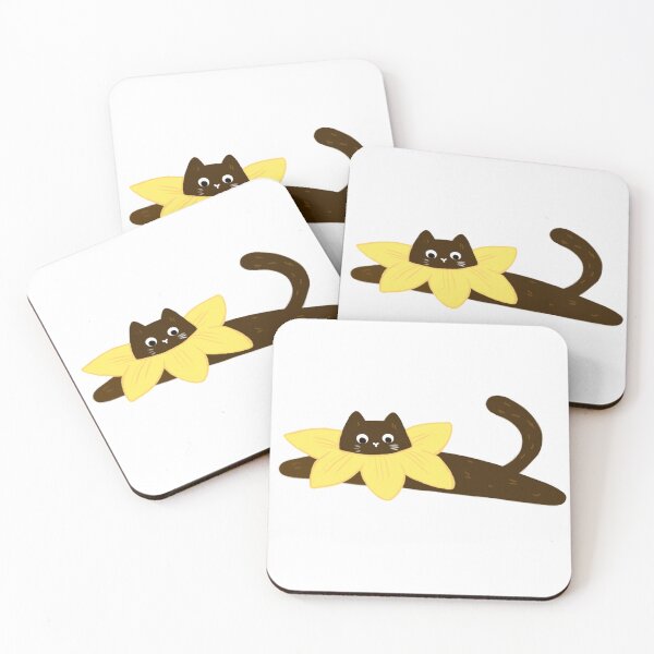 Item preview, Brown Cat with Yellow Flower – Whimsical and Cute Art designed and sold by дітаті.