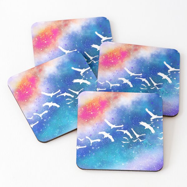 Item preview, Spread Your Wings, Birds Freedom Fly Painting, Free courage Colorful Positivity Eclectic Explore designed and sold by 83oranges.com.