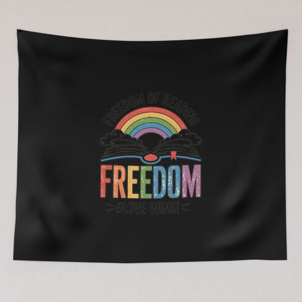 Item preview, fREADom - I Read Banned Books - LGBTQ Reader Pride Librarian designed and sold by savrmiller.