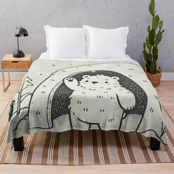 Item preview, Friendly Polar Bear in Snowy Den designed and sold by LyssasMindArt.