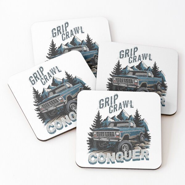 Item preview, Grip Crawl Conquer – Vintage Off-Road 4x4 Truck Adventure Design designed and sold by EpochFusion.