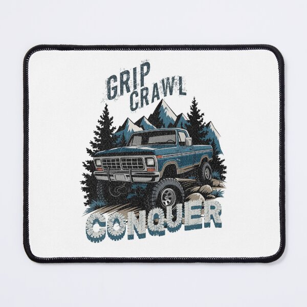 Item preview, Grip Crawl Conquer – Vintage Off-Road 4x4 Truck Adventure Design designed and sold by EpochFusion.