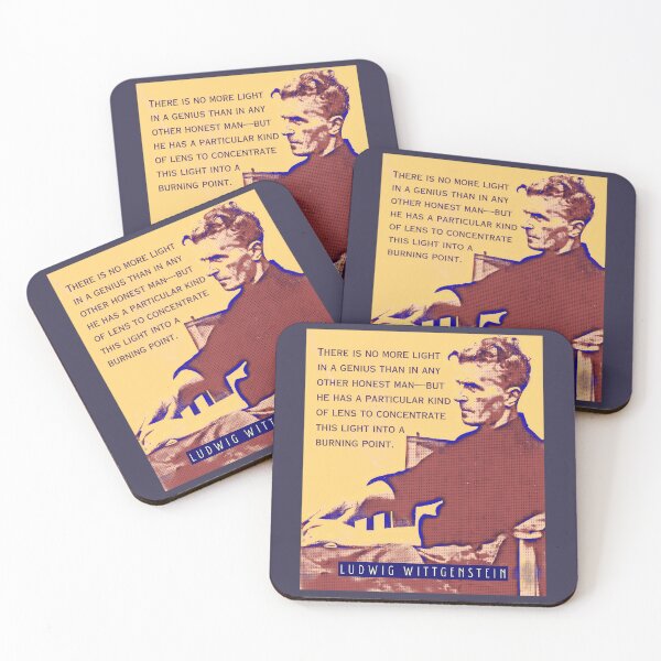 Item preview, Ludwig Wittgenstein quote: There is no more light in a genius than in any other honest man—but he has a particular kind of lens to concentrate this light into a burning point. designed and sold by artbleed.