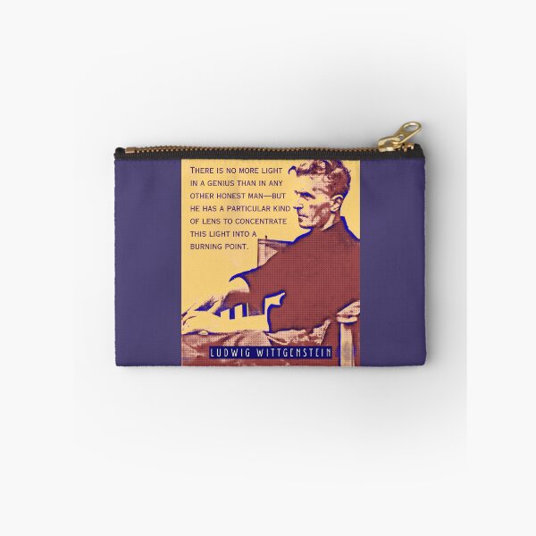 Item preview, Ludwig Wittgenstein quote: There is no more light in a genius than in any other honest man—but he has a particular kind of lens to concentrate this light into a burning point. designed and sold by artbleed.
