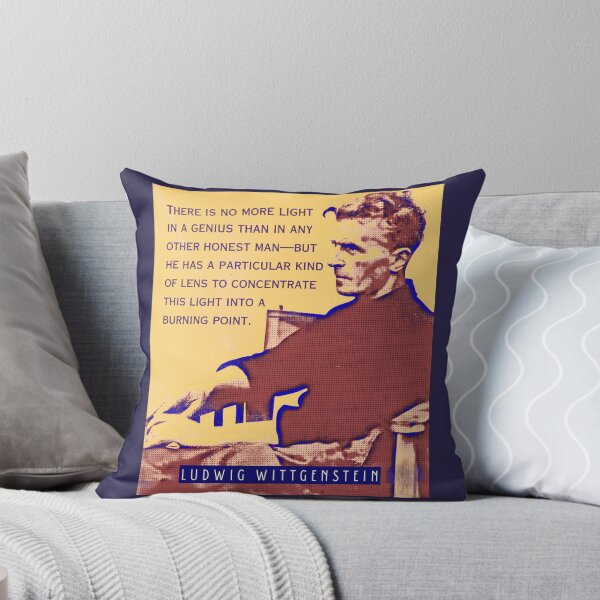 Item preview, Ludwig Wittgenstein quote: There is no more light in a genius than in any other honest man—but he has a particular kind of lens to concentrate this light into a burning point. designed and sold by artbleed.