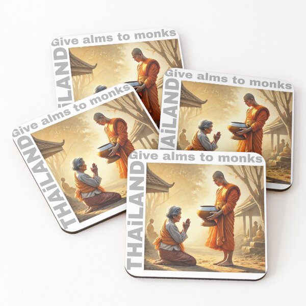 Item preview, Give alms to monks designed and sold by arokya53.