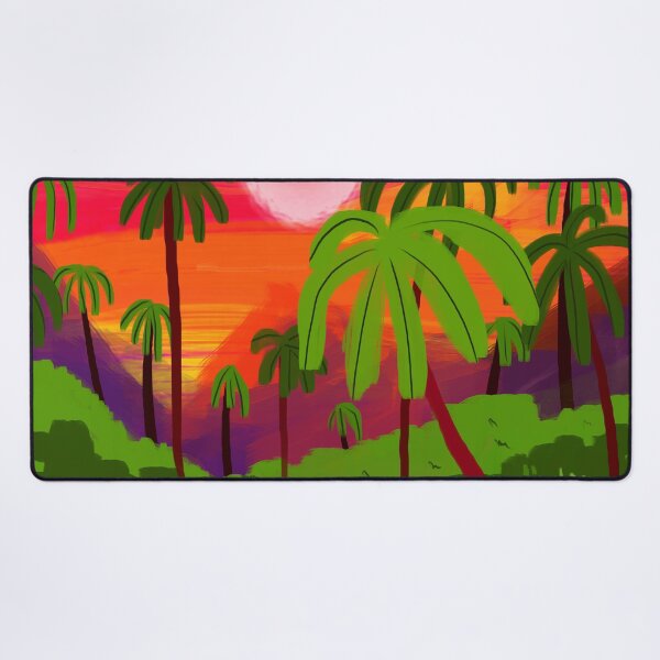 Item preview, My Shadow & I, Sunset Painting Lake Beach Seashore, Tropical Nature Landscape Colorful Bohemian Traditional, Travel Concept Companion designed and sold by 83oranges.com.