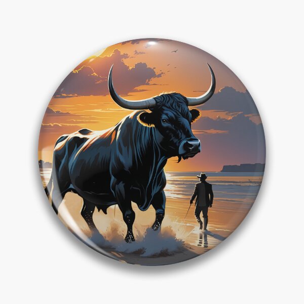 Item preview, Camargue Bull and Gardian at the Water’s Edge designed and sold by Astralia.