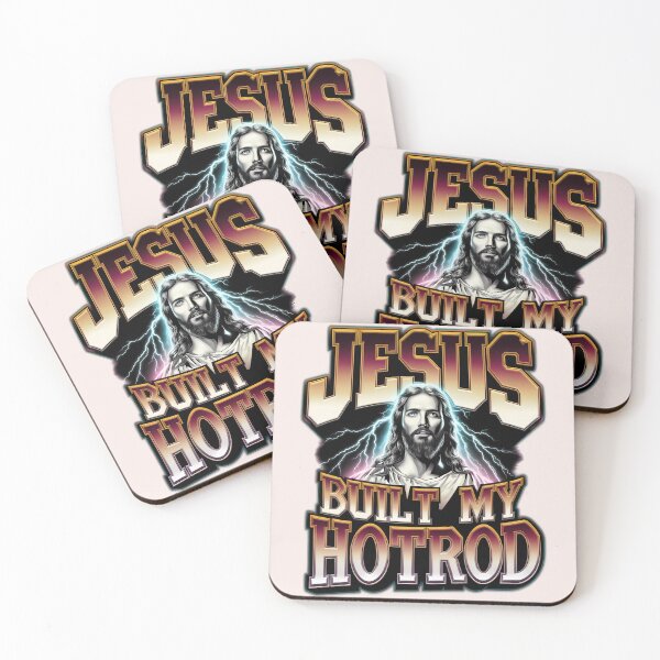 Item preview, Jesus Built My Hotrod – Bootleg Jesus Street Art Christian Design designed and sold by  KnitLuv.