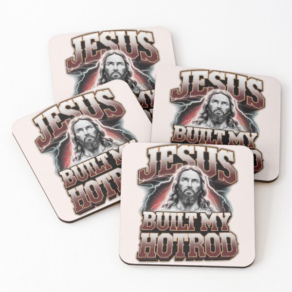 Item preview, Jesus Built My Hotrod Graffiti-Style Christian Car Culture Art designed and sold by  KnitLuv.