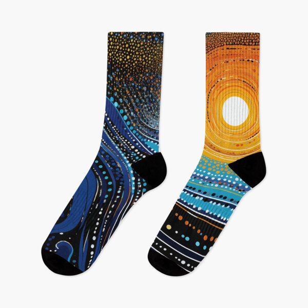 Item preview, Aboriginal Inspired Dot Art - Dawn In The Darkness designed and sold by GrinGalore.