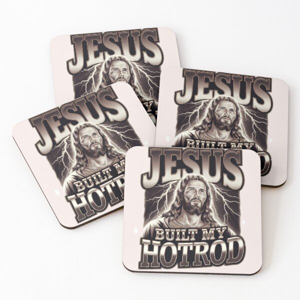Item preview, Jesus Built My Hotrod Urban Christian Rock & Roll Bible Verse Art designed and sold by  KnitLuv.