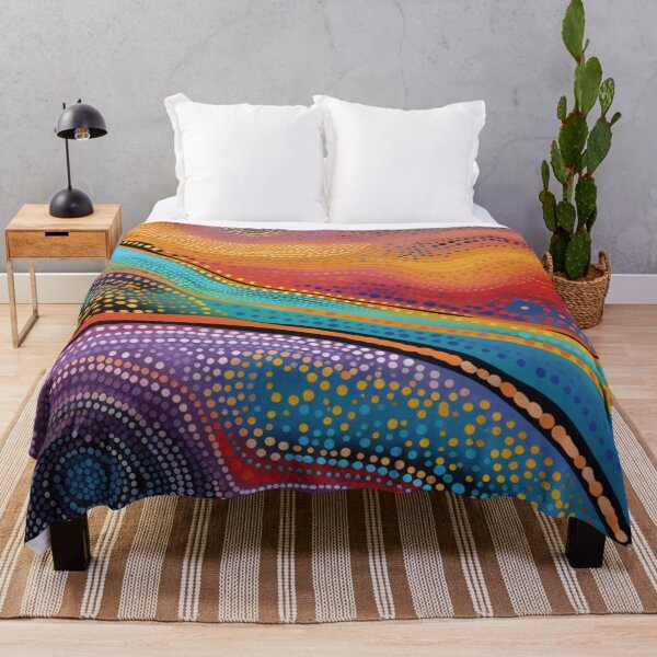 Item preview, Aboriginal Inspired Dot Art - Water Stream designed and sold by GrinGalore.