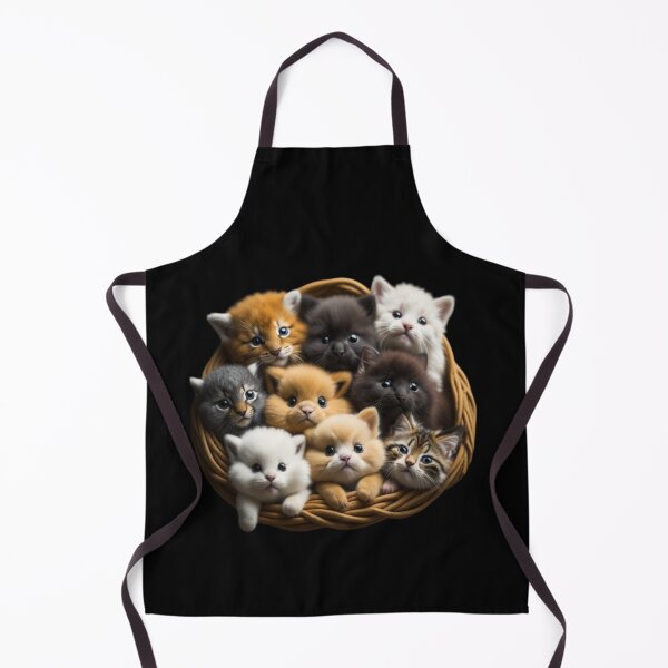 Aperçu de l'œuvre Adorables chatons tout doux dans un panier : un portrait de groupe diversifié créée et vendue par gallofoto.
