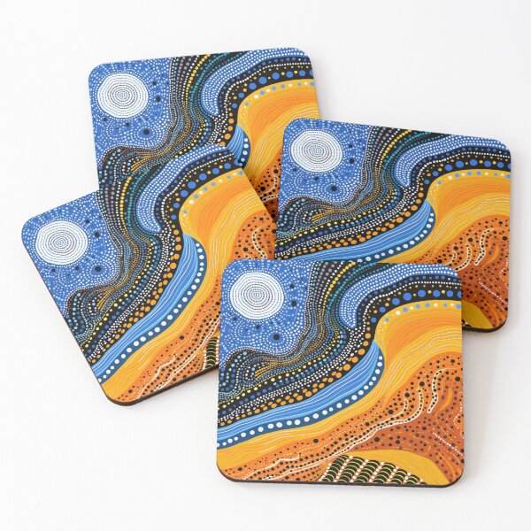 Item preview, Aboriginal Inspired Dot Art - Under the Moon designed and sold by GrinGalore.