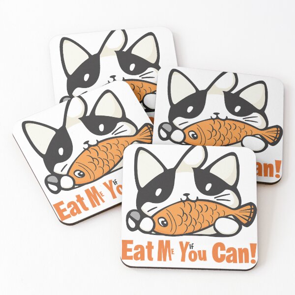 Item preview, Cute Cat Graphic T-Shirt – "Eat Me If You Can!" designed and sold by BatkuzaHUB.