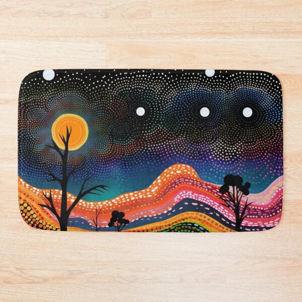 Item preview, Aboriginal Inspired Dot Art - Beautiful Night Valley designed and sold by GrinGalore.