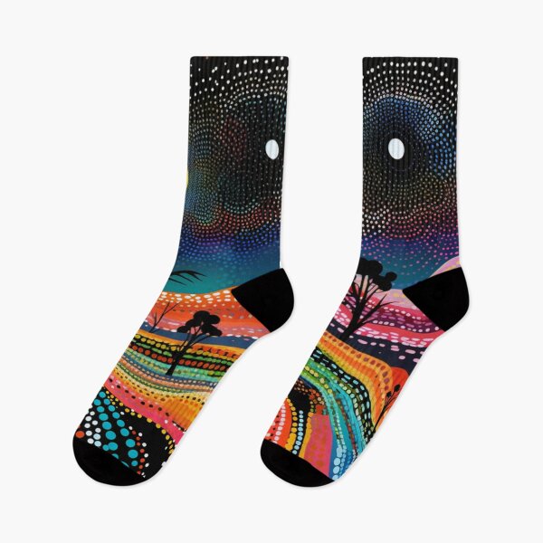 Item preview, Aboriginal Inspired Dot Art - Beautiful Night Valley designed and sold by GrinGalore.