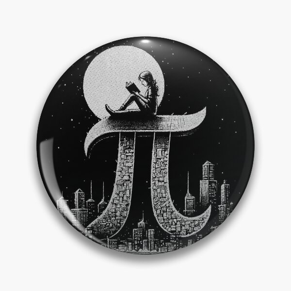 Item preview, Pi Symbol Cityscape with Moonlit Reader Gifts designed and sold by Maniutek.