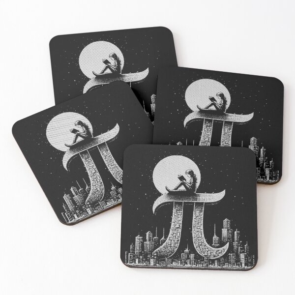 Item preview, Pi Symbol Cityscape with Moonlit Reader Gifts designed and sold by Maniutek.