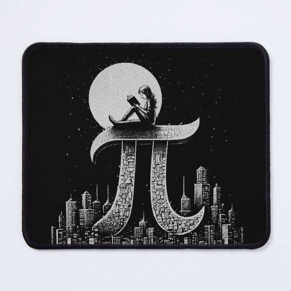 Item preview, Pi Symbol Cityscape with Moonlit Reader Gifts designed and sold by Maniutek.