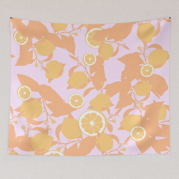Item preview, Lemon Seamless Patel Summer Artwork designed and sold by DanielleMinkoff.